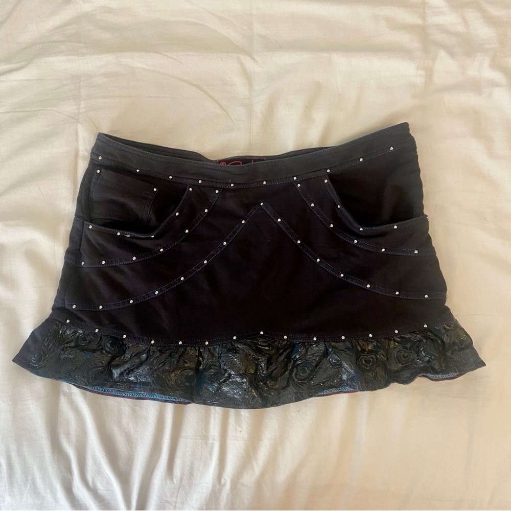 custo barcelona black mini skirt
